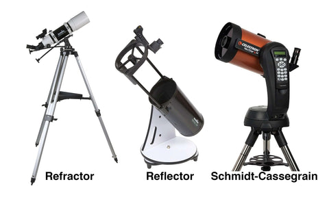 Trio de télescopes Celestron