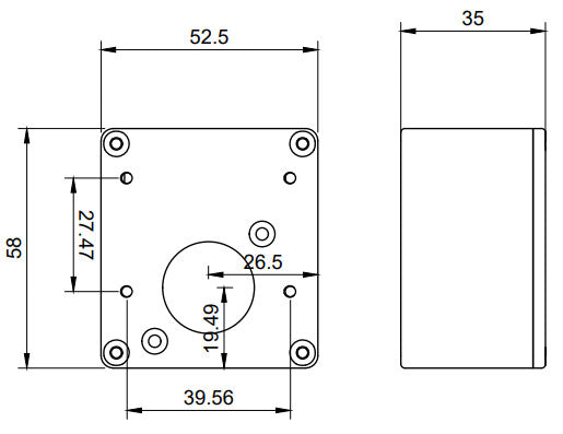 FocusCube Zero Mechanical Diagram