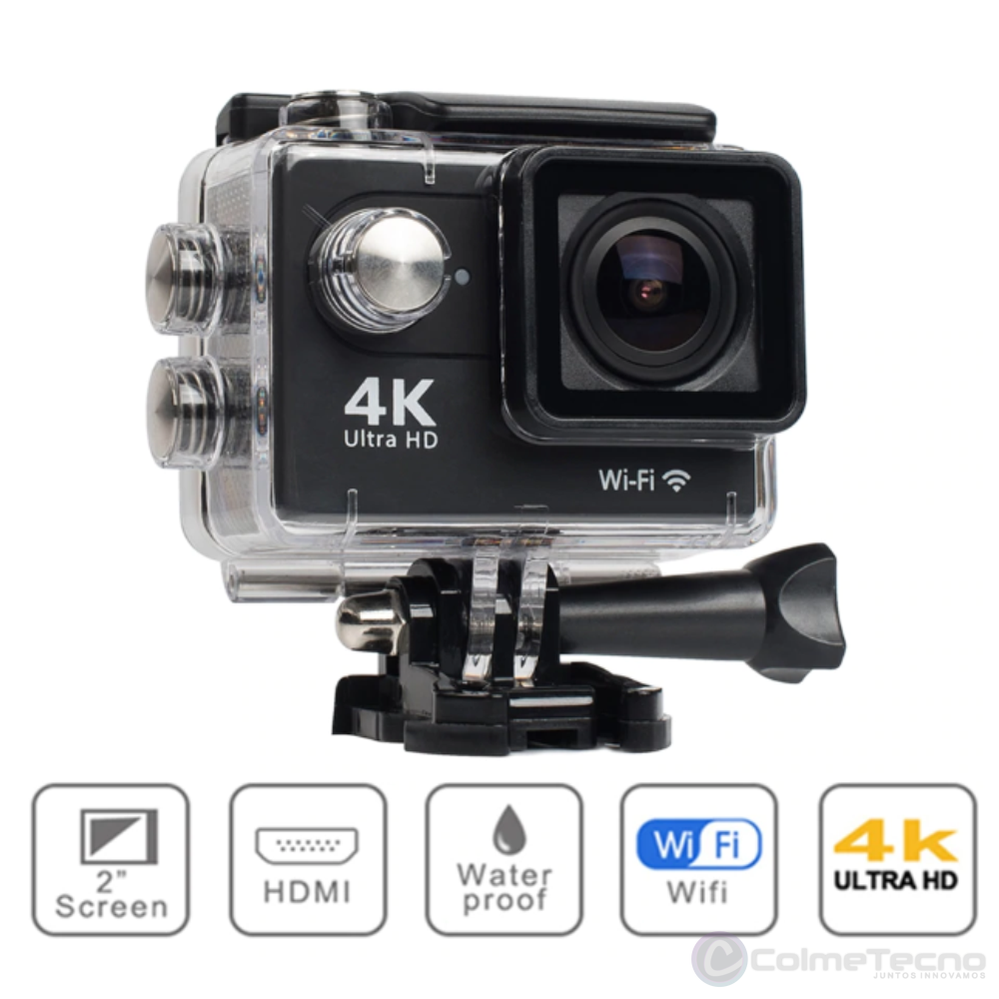 Cámara de Deportiva Wifi Full HD 4k Sport Cam Webcam COLMETECNO