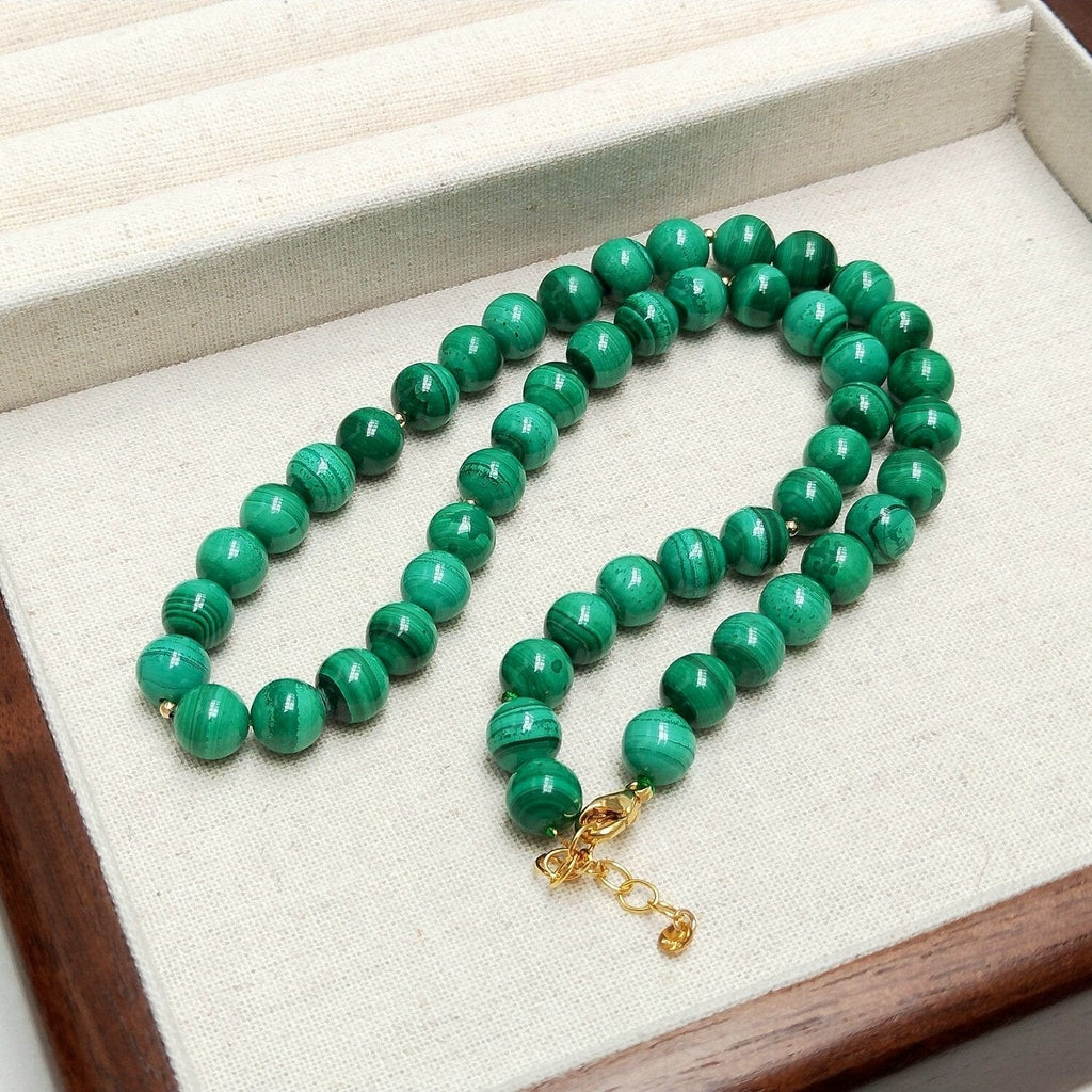 85cts Malachite Sterling Silver Necklace | Gemporia