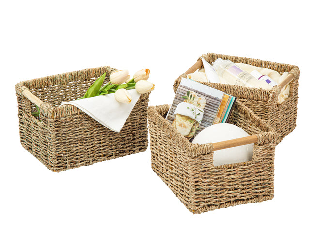 decorative baskets for bathroom