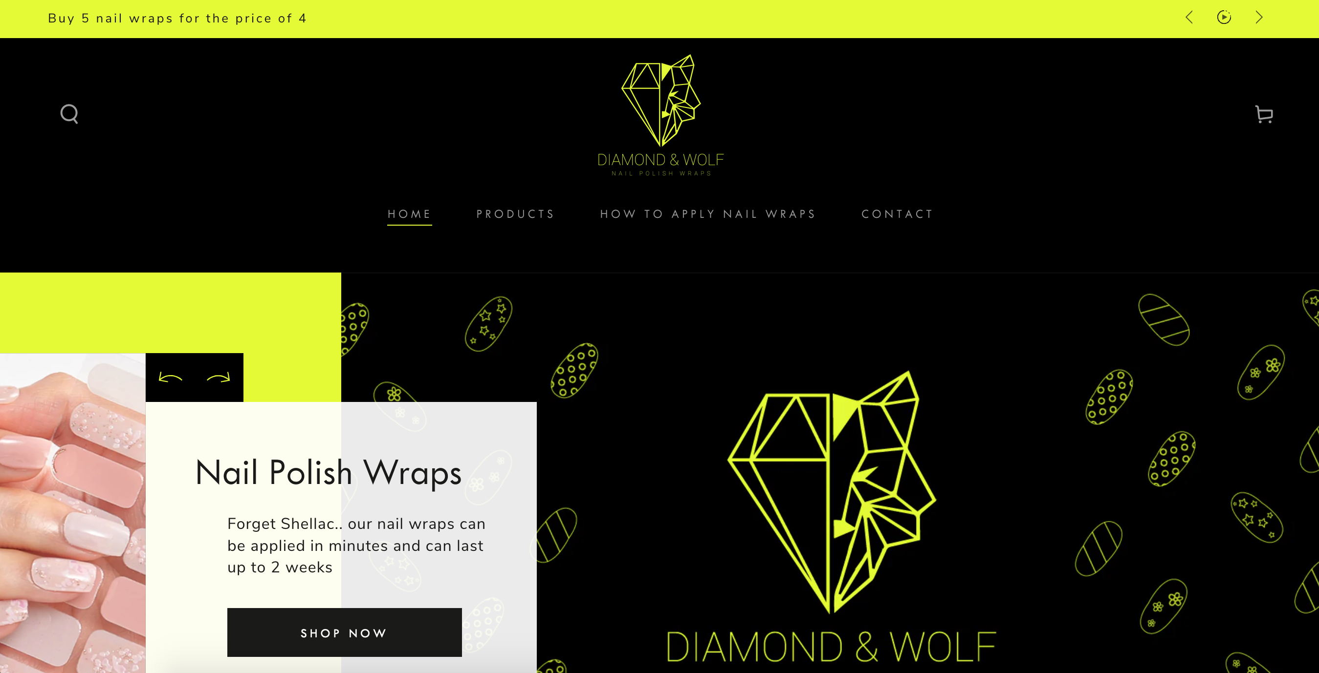diamond and wolf homepage banner