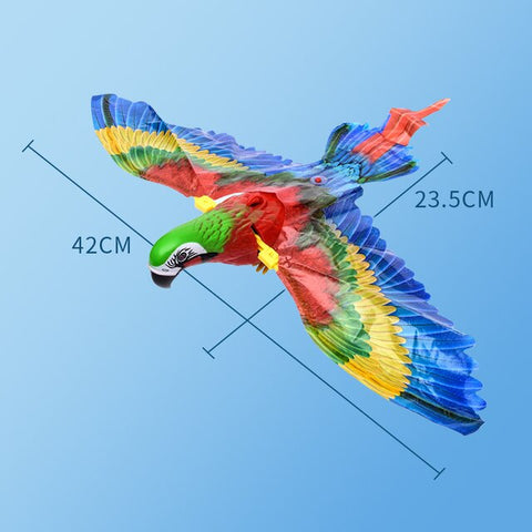 Jouet oiseau volant pour chats, 2pcs batterie simulée oiseaux jouet  interactif de chat, Électrique Flying Eagle Parrot Shape Hanging Flying  Pet Toys pour Chats
