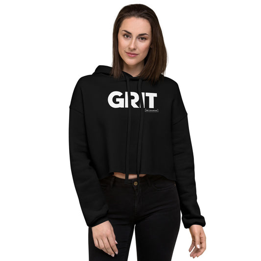 Crop Hoodie Black Lettering – Grit Collective Apparel