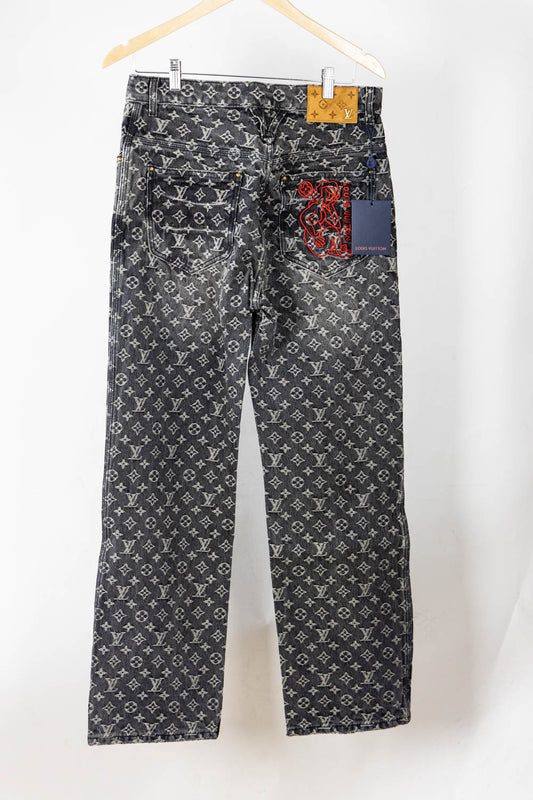 Louis Vuitton Baggy Denim Pants Indigo – Tenisshop.la