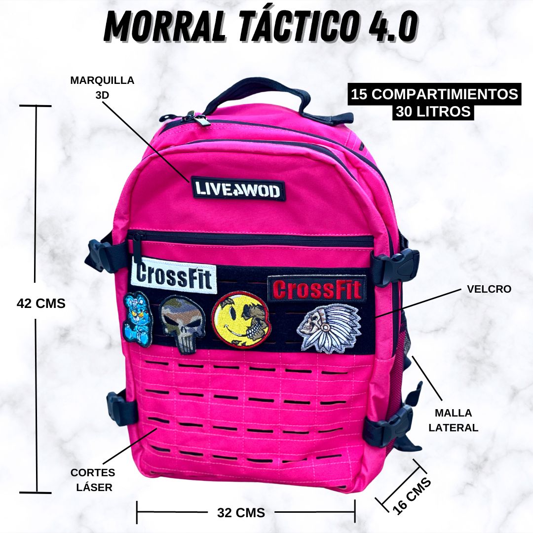 Morral Tactico LIVE4WOD 45 LITROS Rojo (no incluye parches) –  TiendaCrossfity