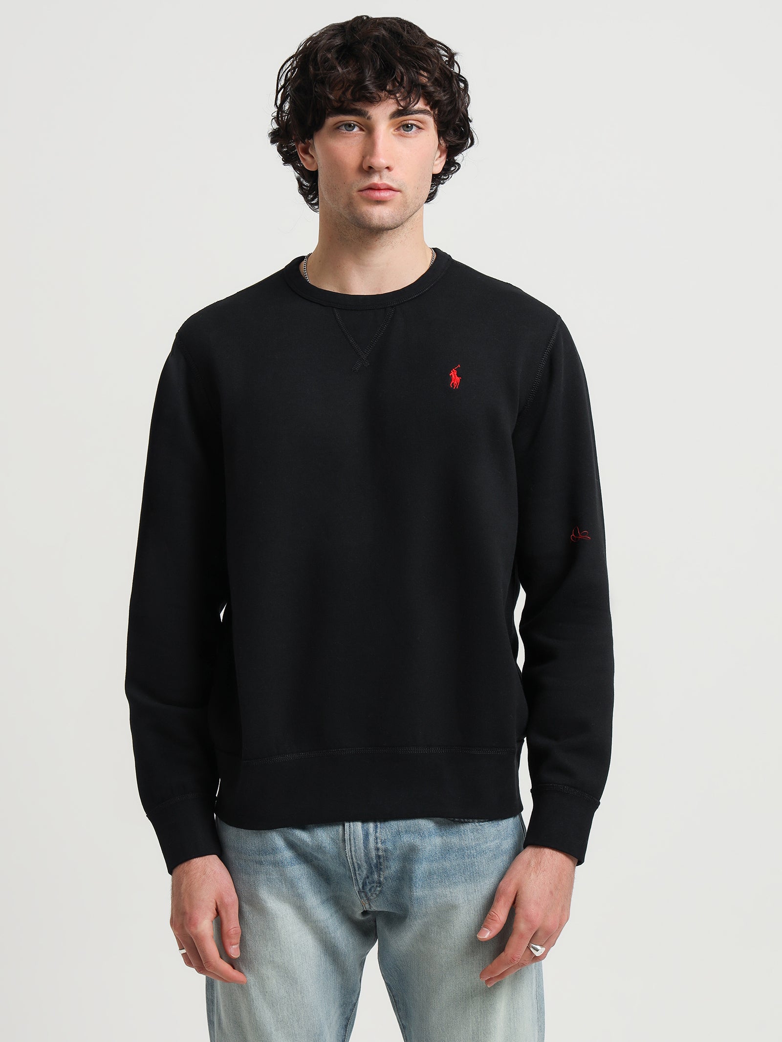 Long Sleeve Sweatshirt in Black - Glue Store NZ