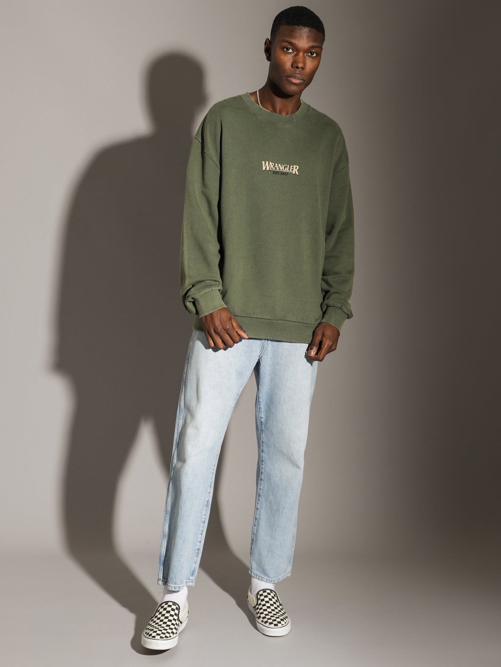 Wrangler Sweater in Pine Forest Green - Glue Store NZ