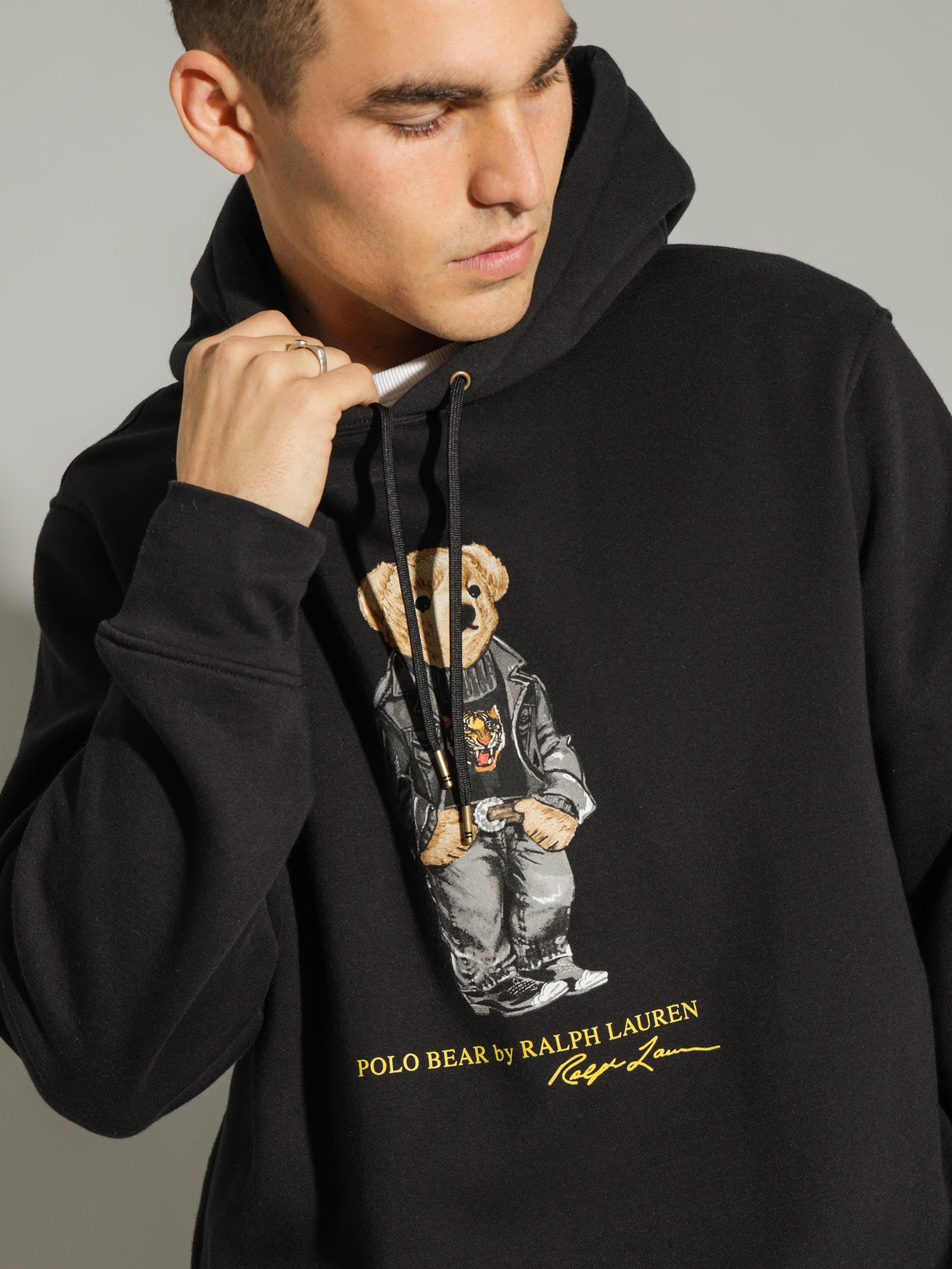 Lunar New Year Bear Hoodie in Black - Glue Store NZ