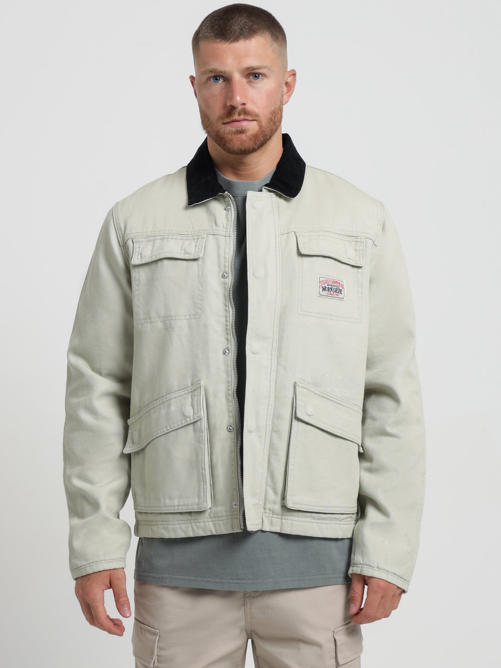 STUSSY WASHED CANVAS SHOP JACKET momoseh.ca