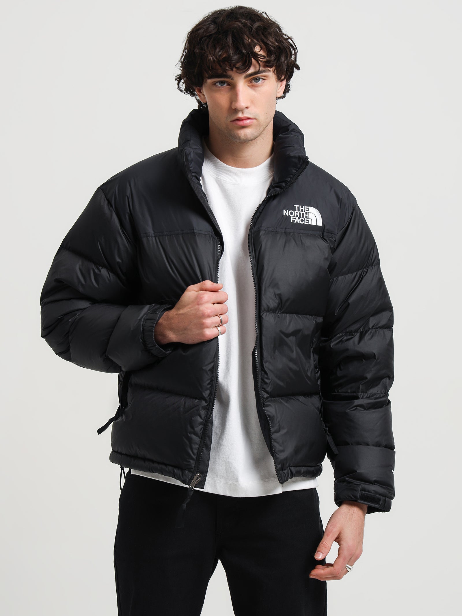 north face mens nuptse jacket black