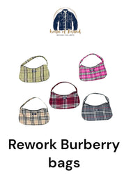 Upcycled Burberry y2k Style bags 100 pieces