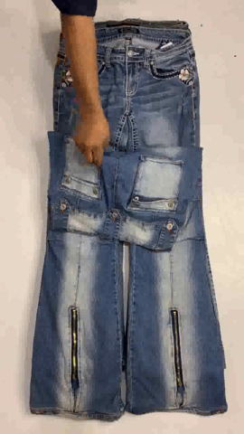 Y2K Flare jeans style: cargo, workwear, lace up, embroidered (SS