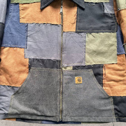 Upcycled Carhartt Raw Patchwork Jacket - Detroit C..