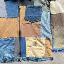 Upcycled Carhartt Workwear and Denim Raw Patchwork..