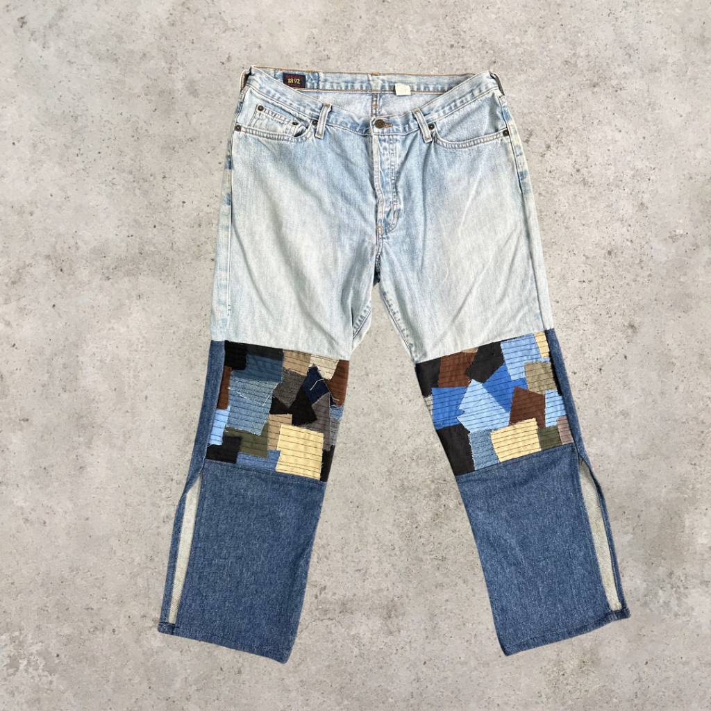 Upcycled Carhartt Patchwork Knee Jeans| Vintage Wholesale 