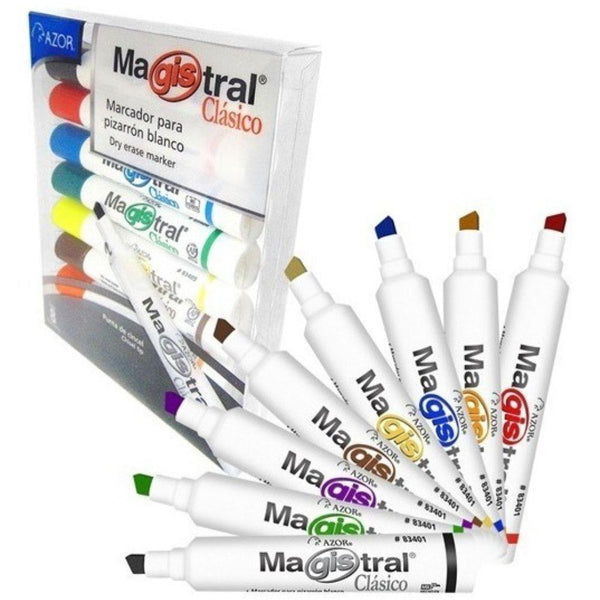Marcadores de 6 colores surtidos, rotuladores suaves y suaves con punta de  cincel para adultos y niños, suministros escolares, depósito de tinta