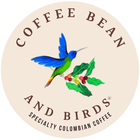Logo Coffee Bean and Birds for Social Networks Instagram, Facebook and Tiktok