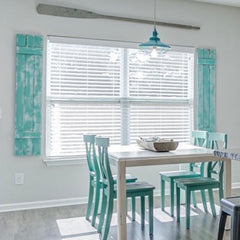 coastal dining room decor, handmade shutters, light and air living room