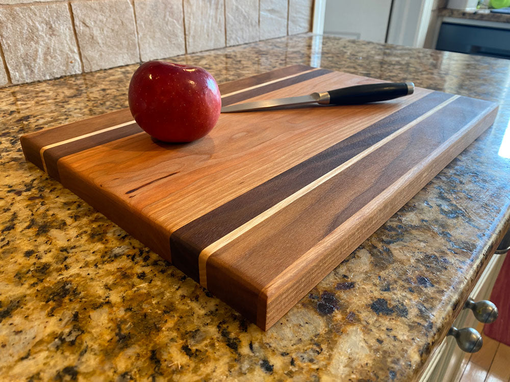 Small Black Walnut and Maple End Grain Cutting Board — Hunter Design Company