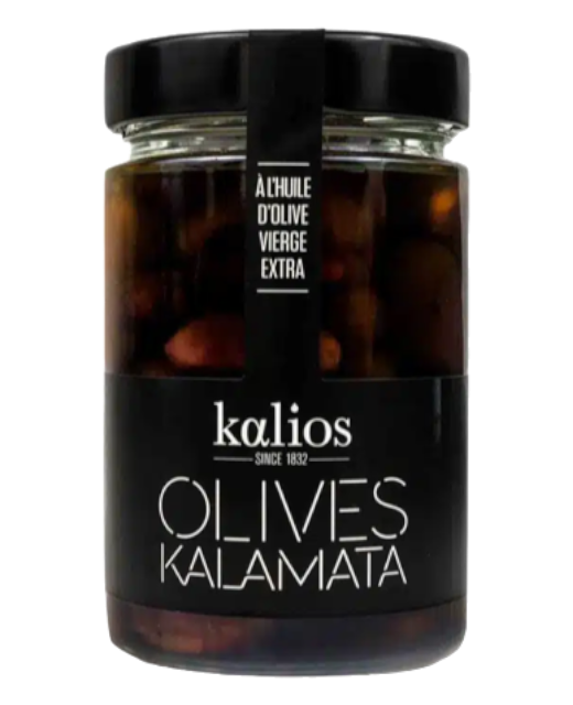 OLIVES KALAMATA A L'HUILE D'OLIVE - 310G - KALIOS - Cave du Moros