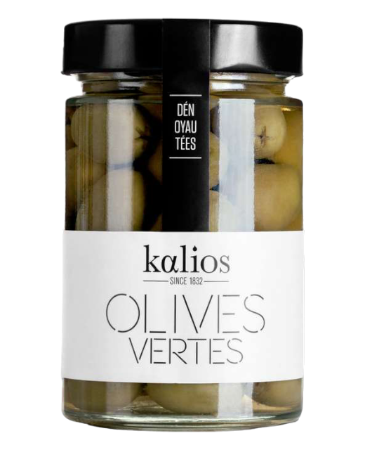 OLIVES VERTES CHALKIDIKI AU NATUREL - 310G - KALIOS - Cave du Moros