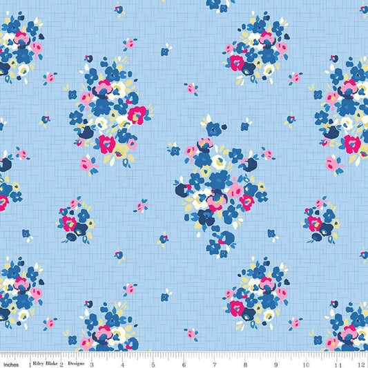 Riley Blake Designs Down The Rabbit Hole Navy Main Fabric