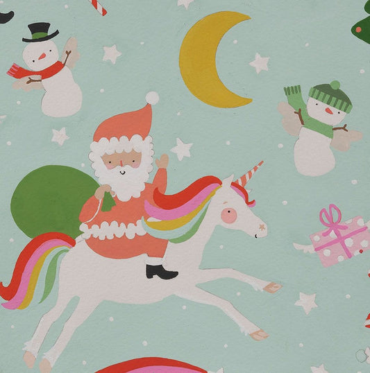 Christmas Time Yuletide Unicorn Blue 8894A Cotton Woven Fabric – The Fabric  Candy Shoppe