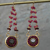 Who Needs Ruby Slippers (garnet and ruby mosaic earring)