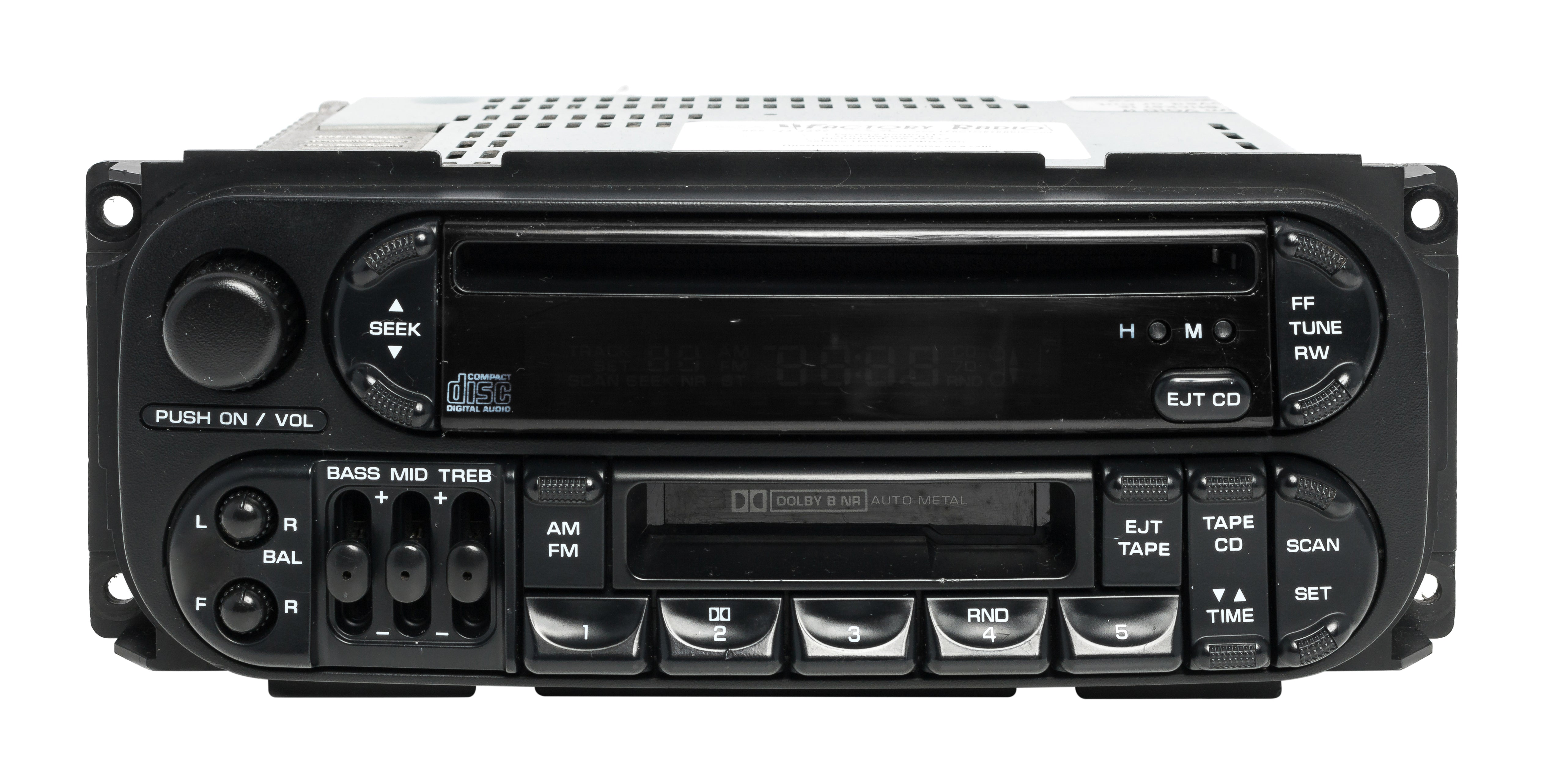 1998-2002 Chrysler Dodge Jeep AM FM Radio CD Cassette P04858540 Twin 7 Plugs RAZ - 1factoryradio product image