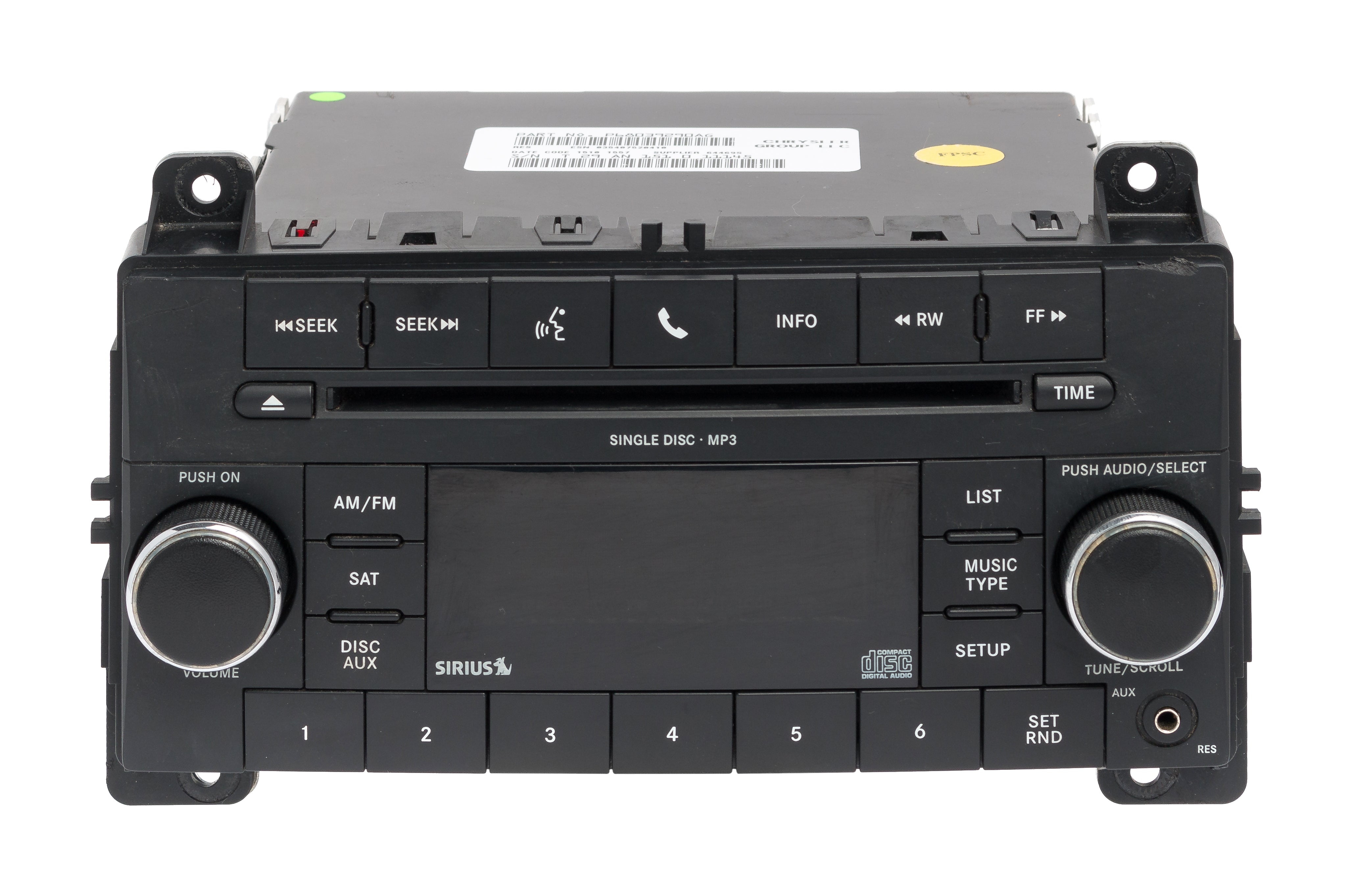 2011 Jeep Grand Cherokee AM FM SiriusXM Radio CD Player Aux Model ID P68039290AG - 1factoryradio product image