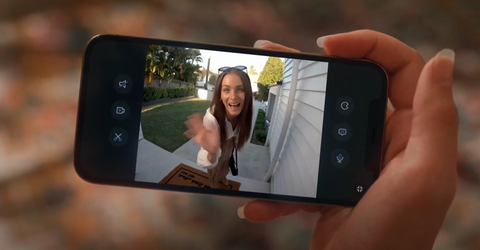 interact with visitors through the video doorbell