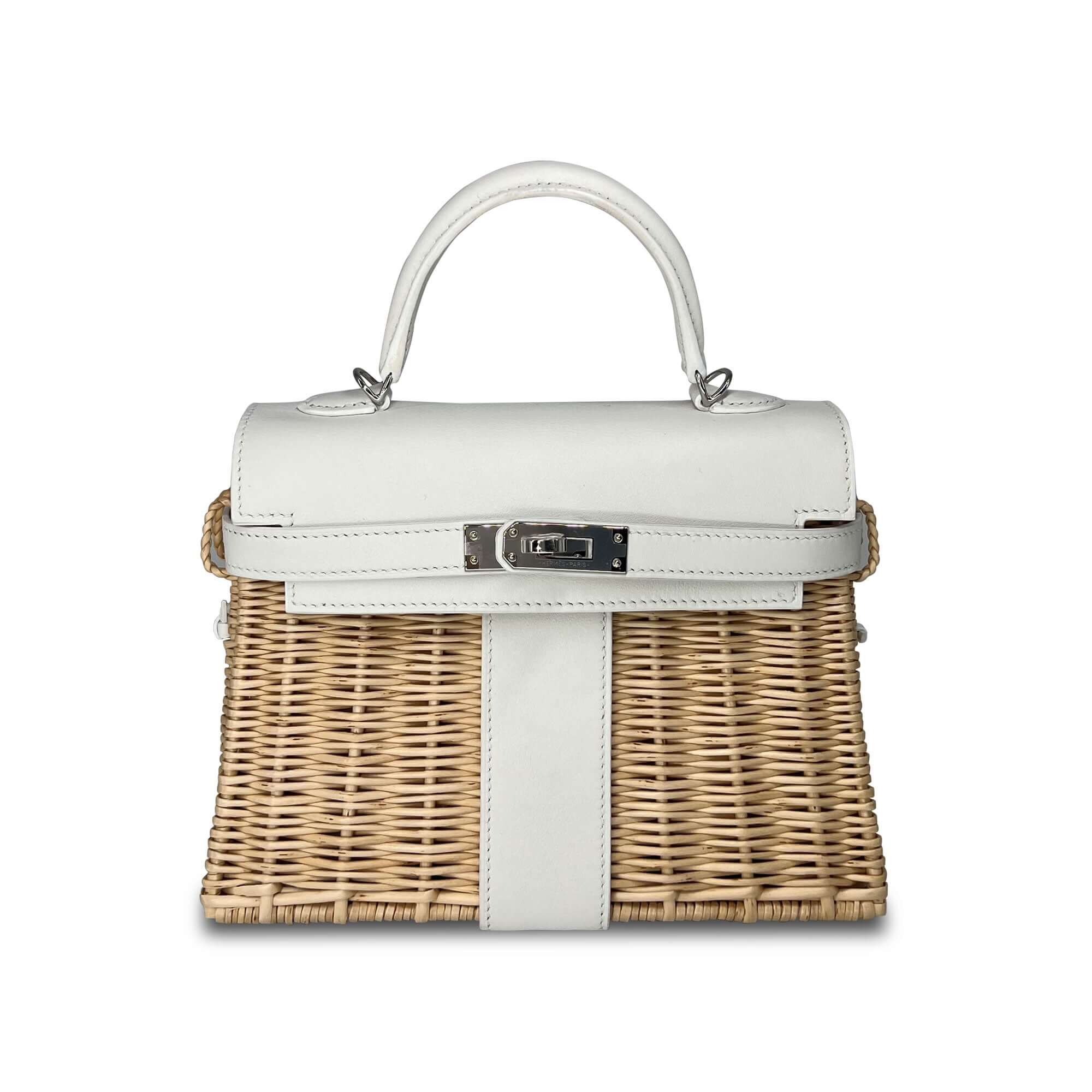 Hermès HERMES Kelly 25 hand bag U Epsom leather White Craie ref