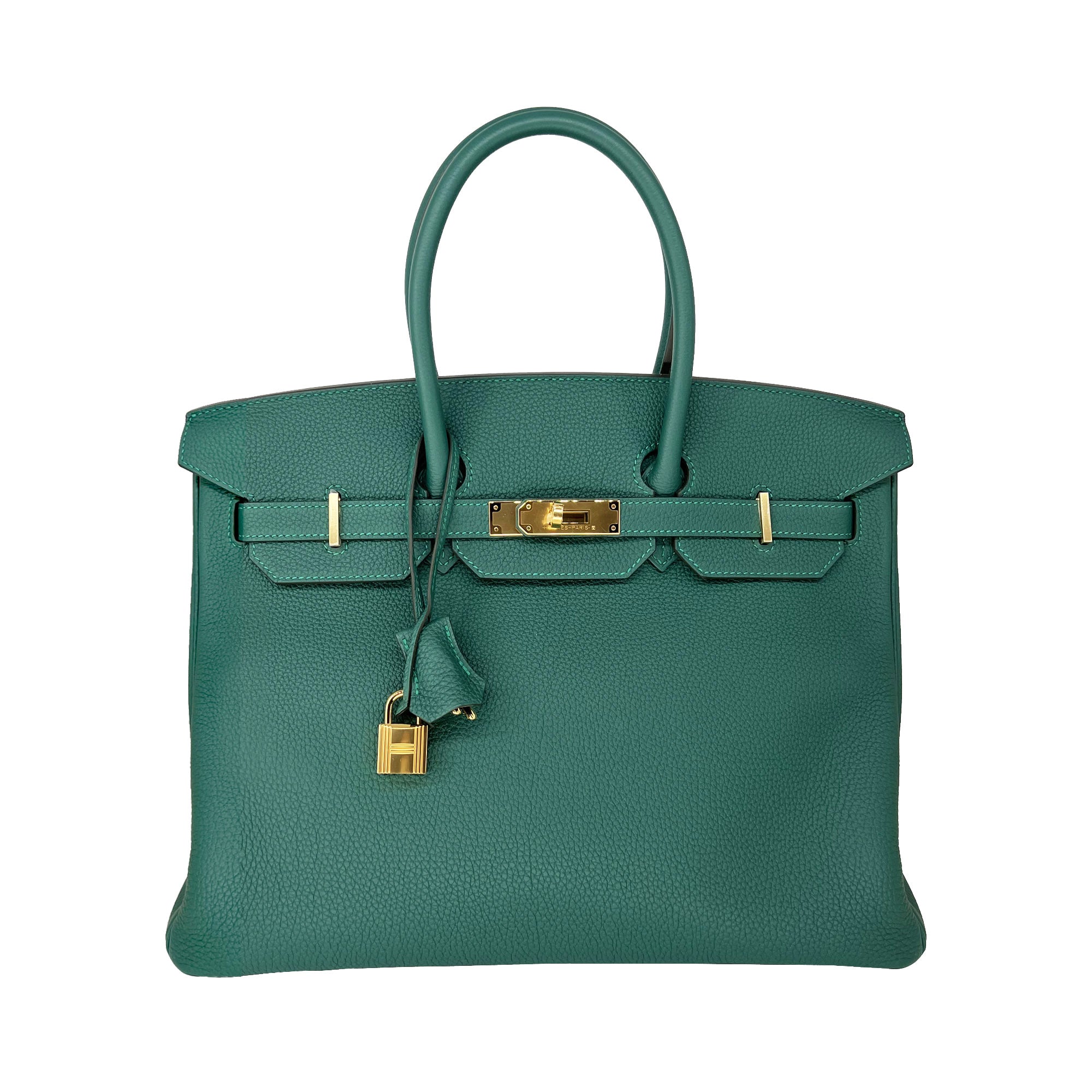 Hermès Kelly 25 Green Leather Handbag (Pre-Owned)