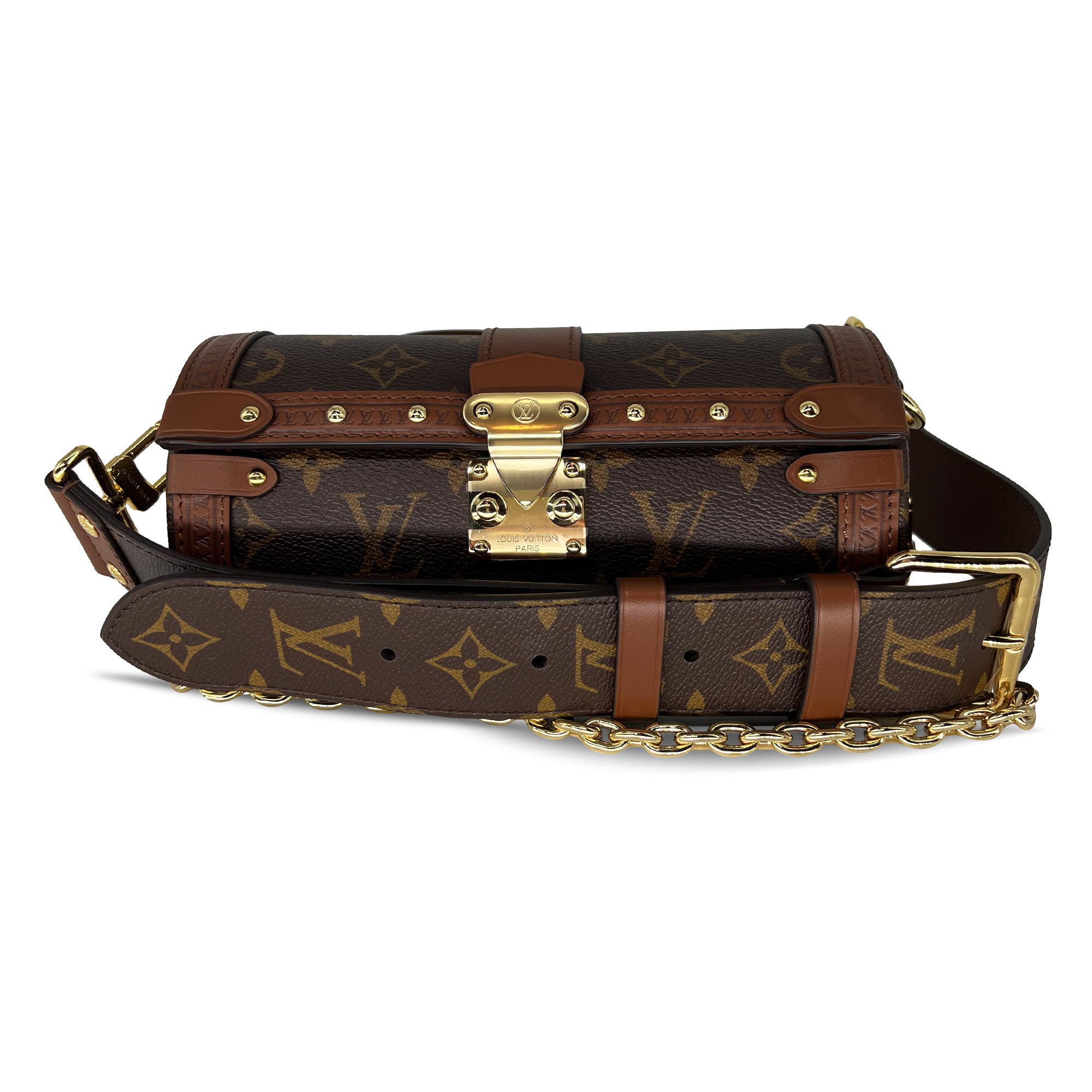 Louis Vuitton Essential V Belt Monogram 30MM Brown in Canvas/Calf Leather  with Gold-tone - US