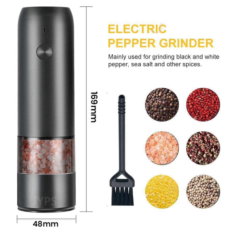 USB-C Rechargeable Electric Salt and Pepper Grinder