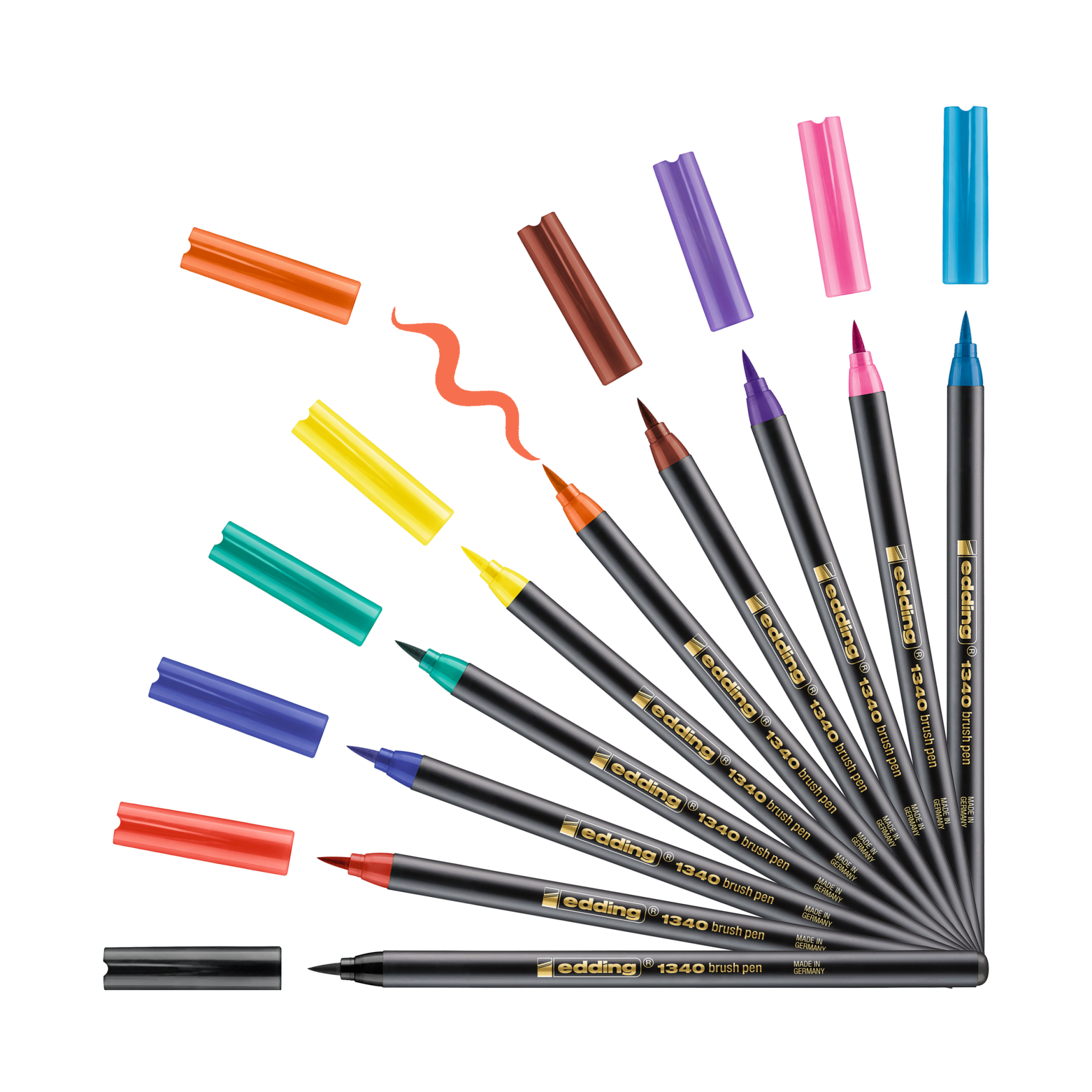 Edding 1200 Fibre Tip Pens - Assorted Colours (Blister of 3), 4-1200-3-1999