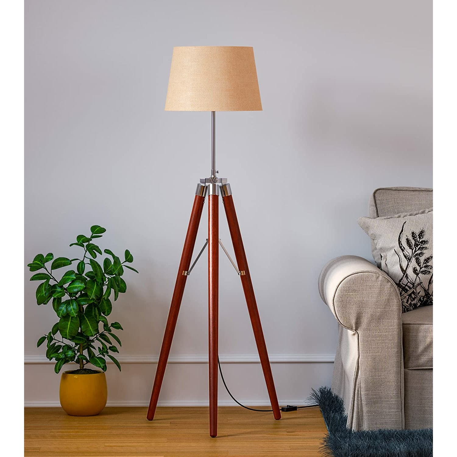 tripod floor lamp natural