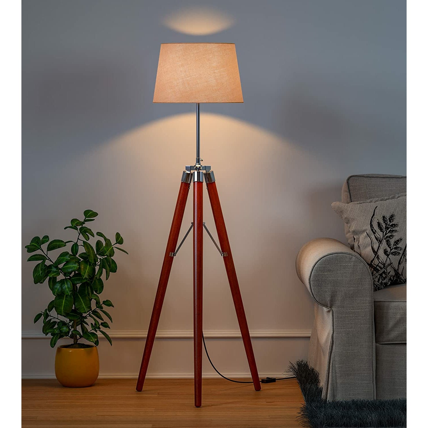 tripod floor lamp natural