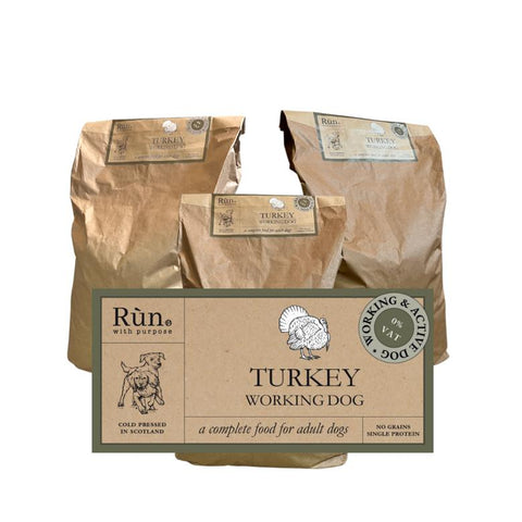 Working dog Turkey cold pressed dog food