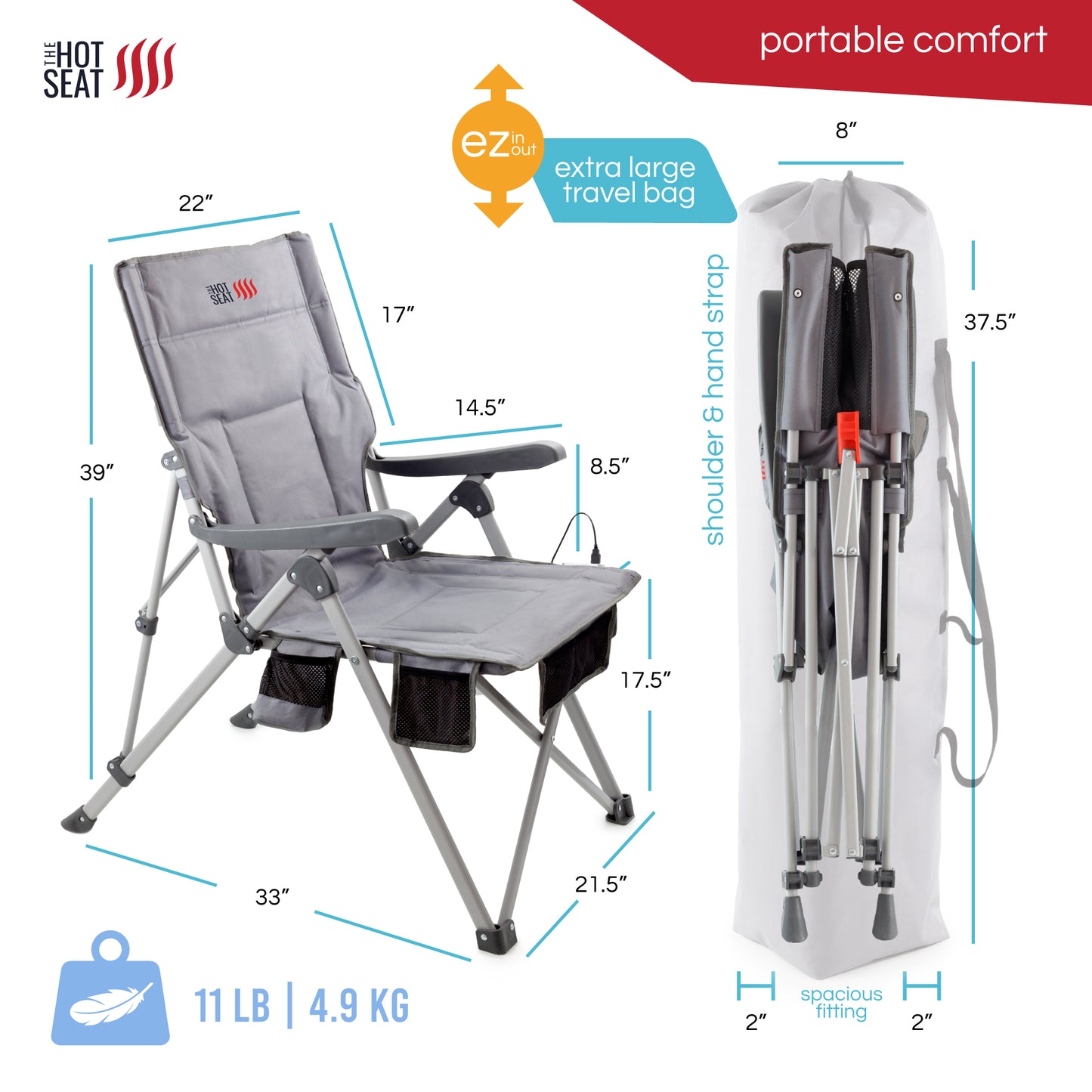 heated travel chair