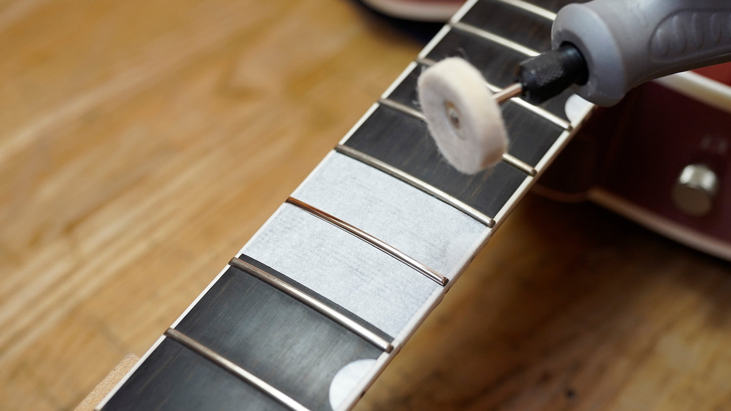 polishing frets with dremel