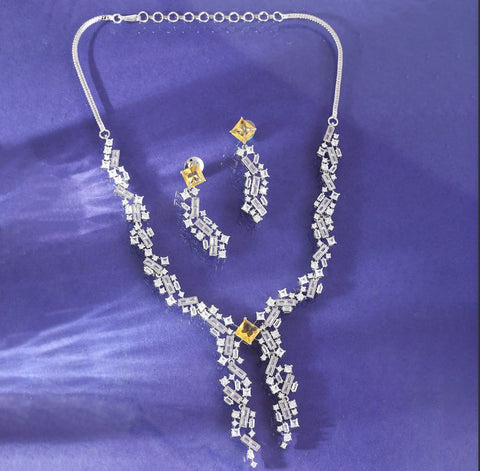 Mosaic Asymmetric Glam Necklace Set