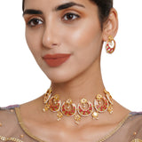 Apsara Cresent Moon Choker Necklace Set