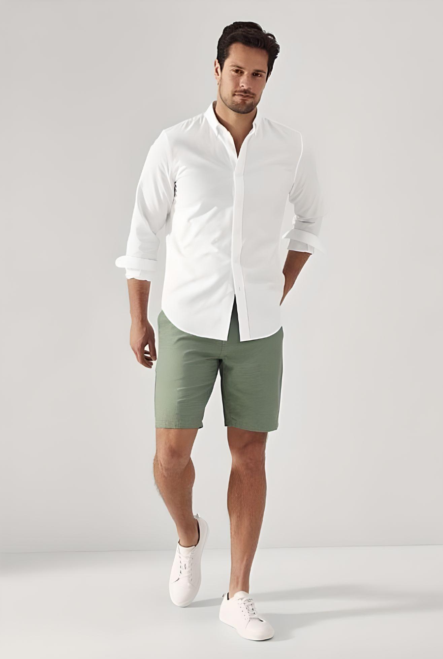 men wearing white linen shirt