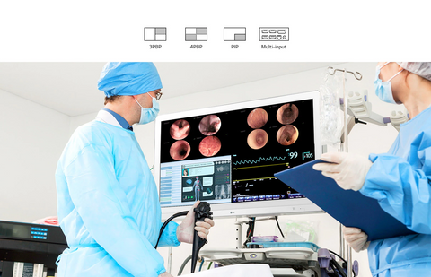 Multiple Signals on One Screen - LG 31.5-inch 4K IPS Surgical Monitor available at ERI