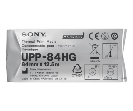Sony UPP-84S - Papier Blanc Papier thermique, Rouleau, 84mm x 13,5m