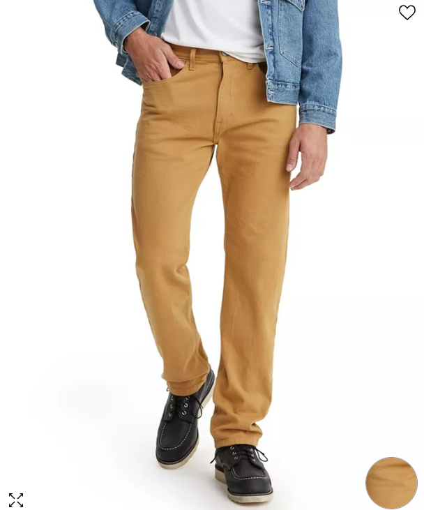 Levi's Men's 505 Regular Eco Ease Jeans - Dark Gold | eBay