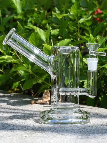 Unique Double Recycler Glass Bong