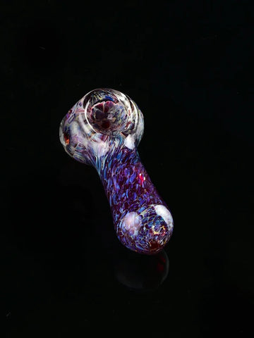Purple Fritted Glass Smoking Pipe